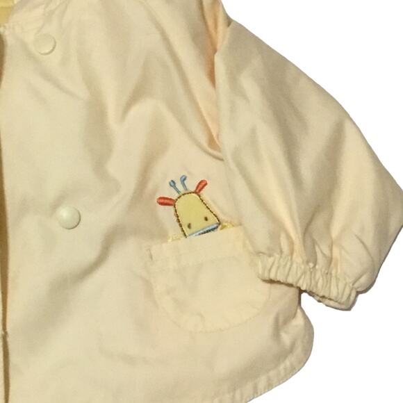 Carter's Hooded Jacket Yellow Giraffe Design Scallop Hem Baby Girls Size 6-9 M - Picture 5 of 9